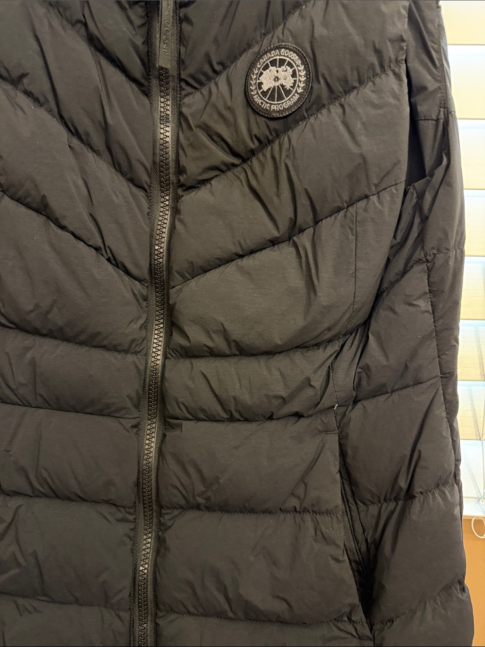 Canada Goose Black Quilted Down Vest - Women's Sleeveless Puffer - Picture 3 of 7